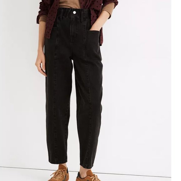 Madewell Pants - Madewell Balloon Jeans Hobson Wash Paperbag Waist Tall Small